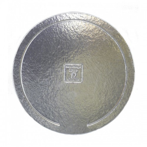 Base/Prato Cartão Prateado 26cm